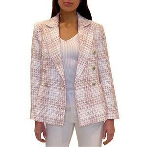 Jaclyn Smith Pink Tweed Blazer